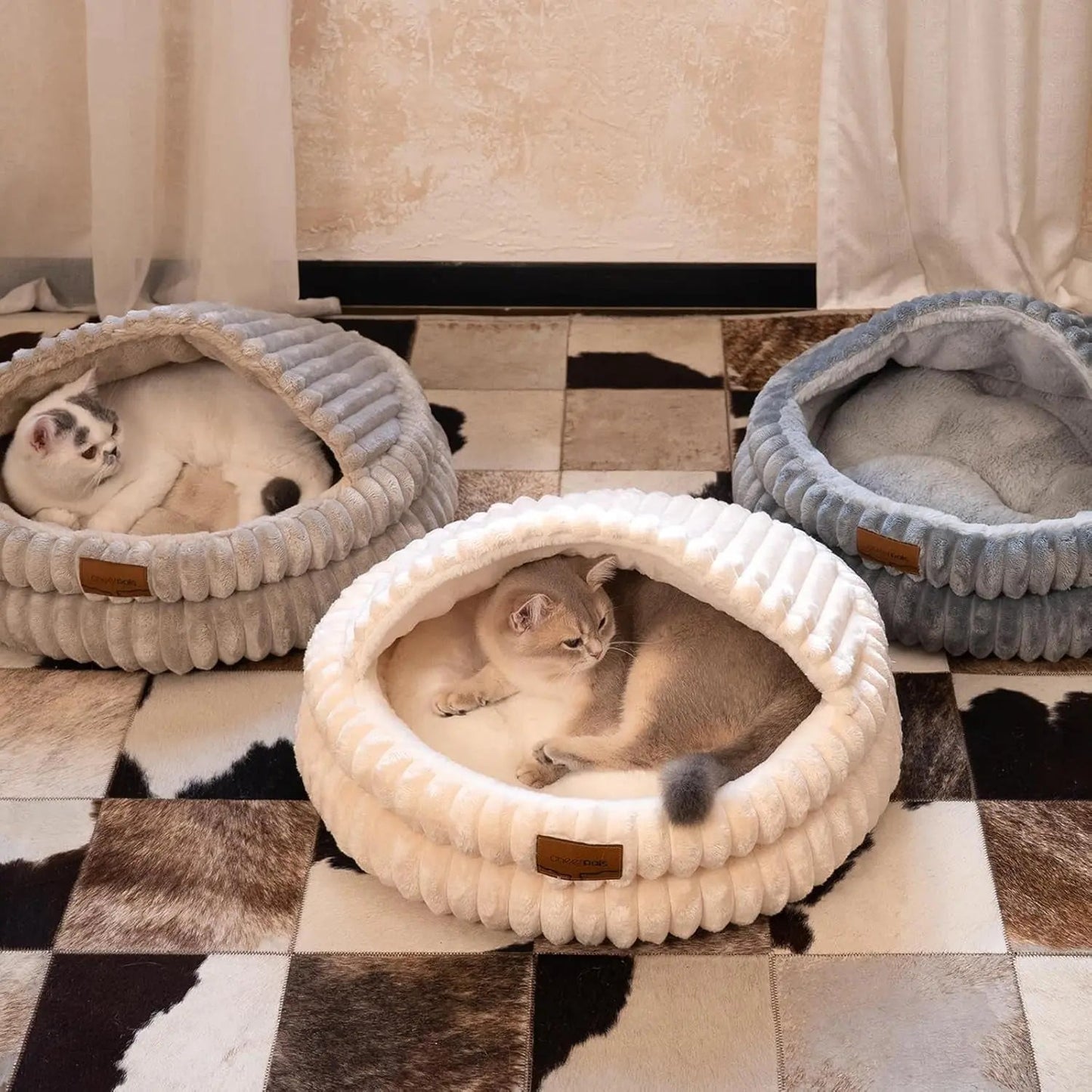 Fluffy Round Soft Pet Bed