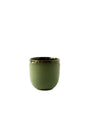 Green w/ Gold Rim - Porcelain Coffee Cup