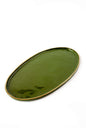 Green w/ Gold Rim - Oval Serving Platter