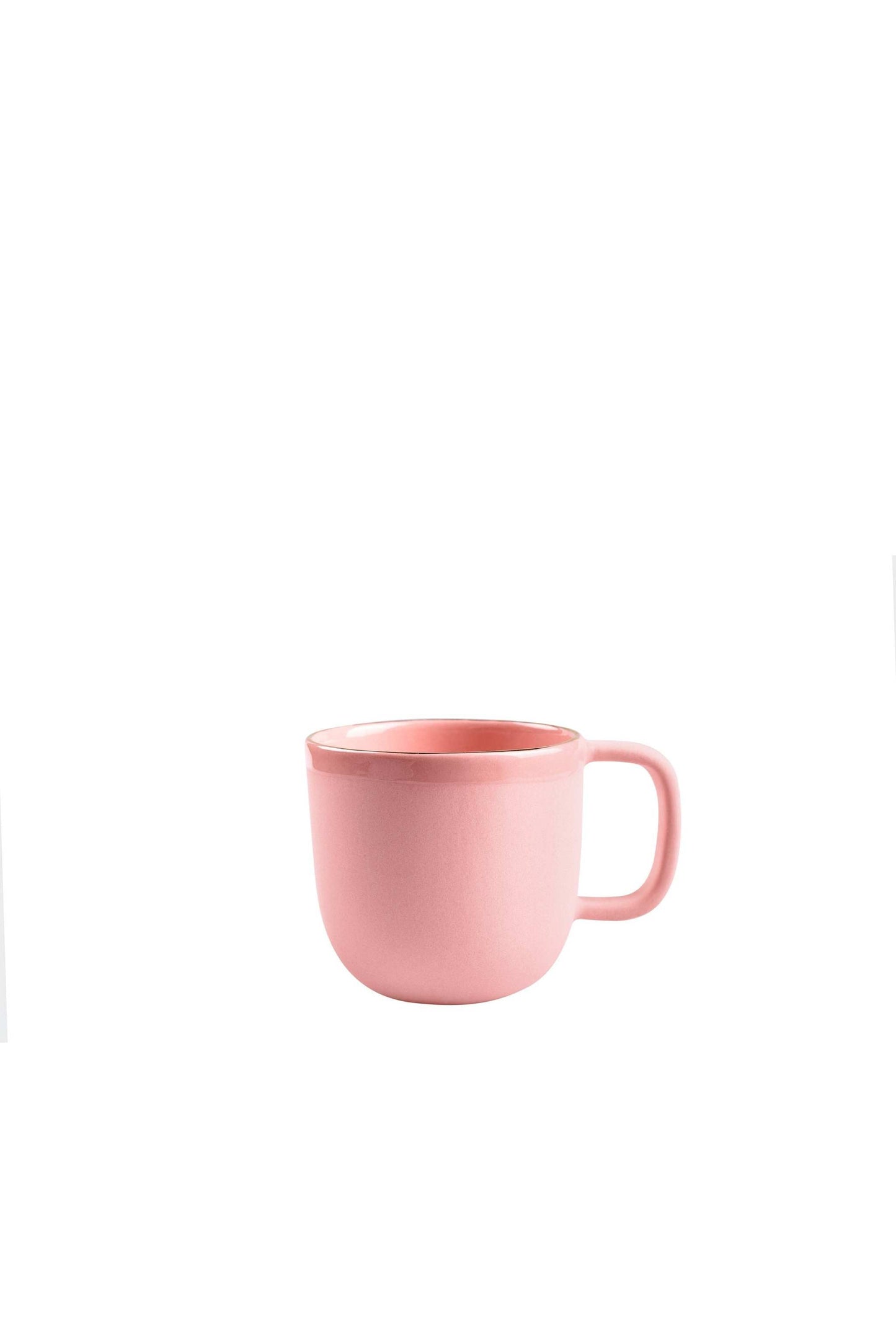 Powder Pink w/ Gold Rim - Porcelain Coffee Mug