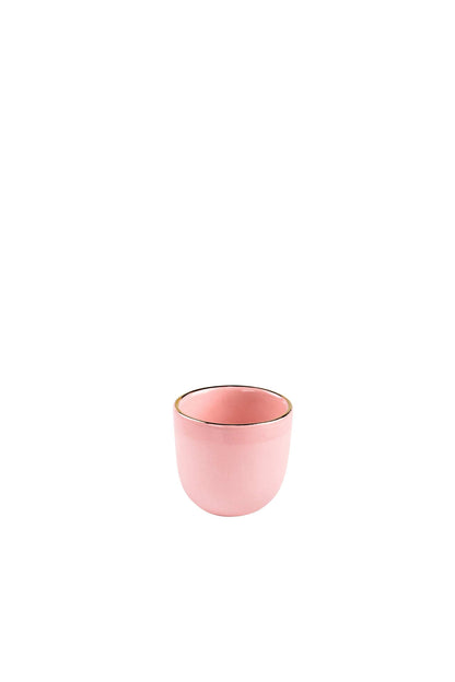 Powder Pink w/ Gold Rim - Porcelain Espresso Cup