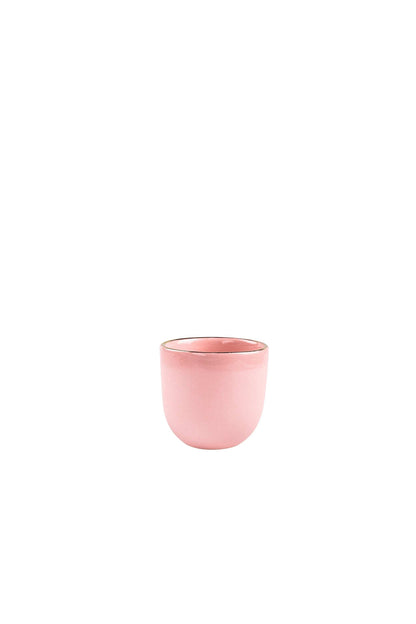 Powder Pink w/ Gold Rim - Porcelain Espresso Cup