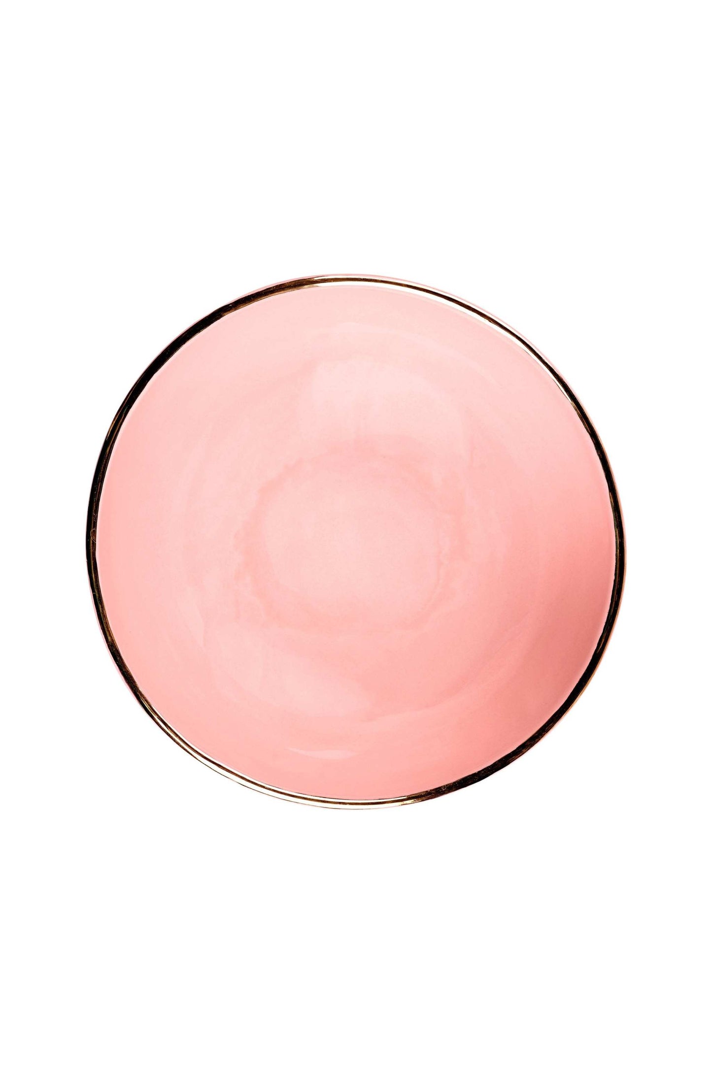 Powder Pink w/ Gold Rim - Porcelain Salad Bowl