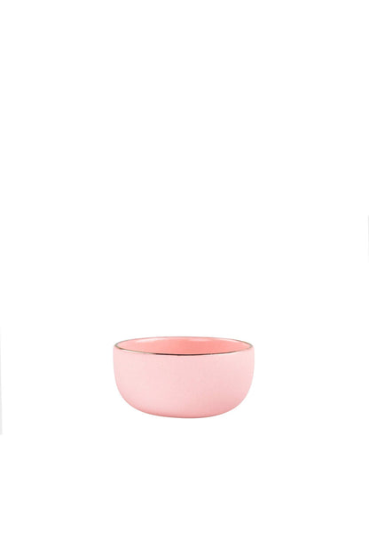 Powder Pink w/ Gold Rim - Porcelain Pinch Bowl