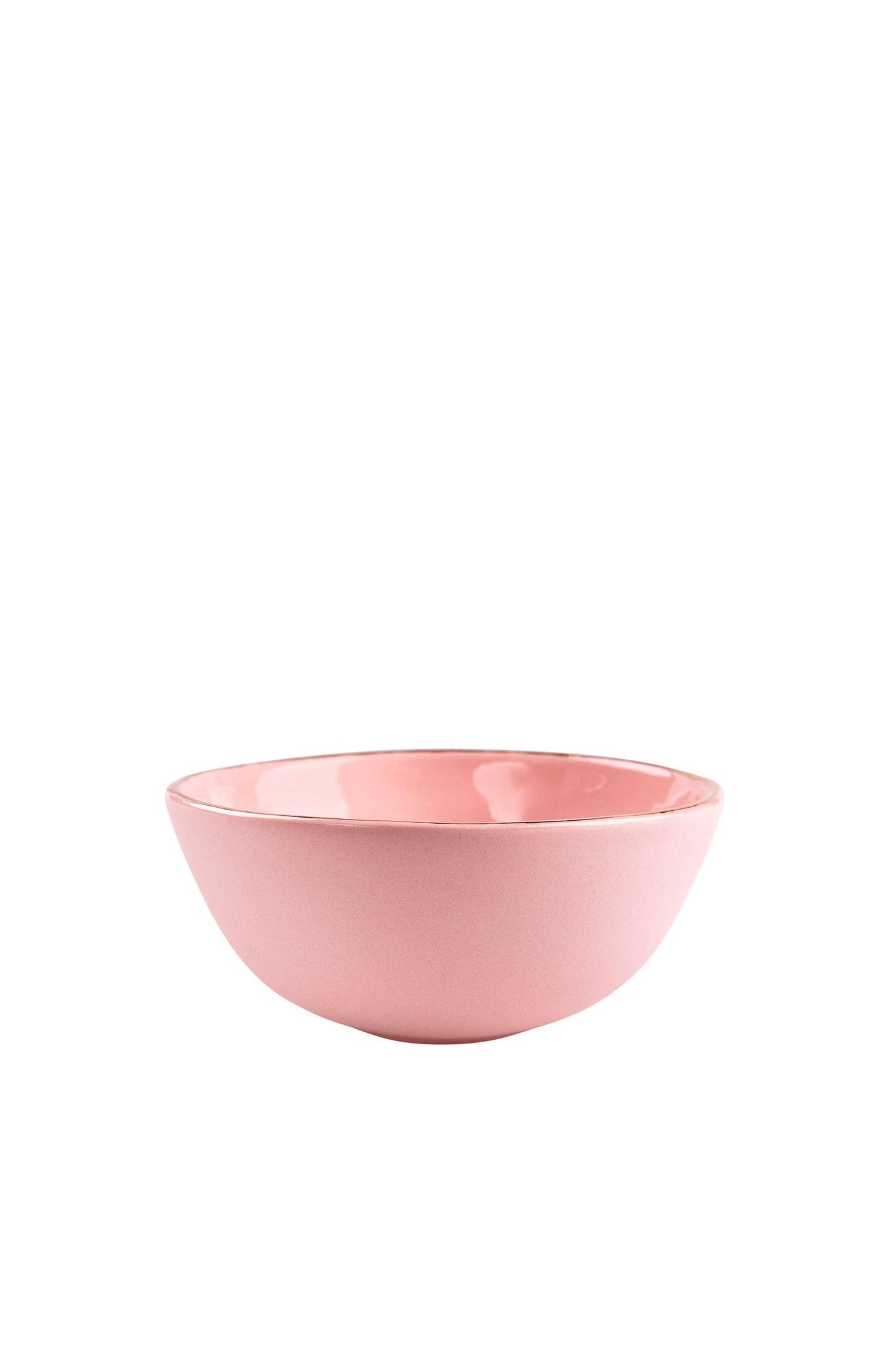 Powder Pink w/ Gold Rim - Porcelain Bowl