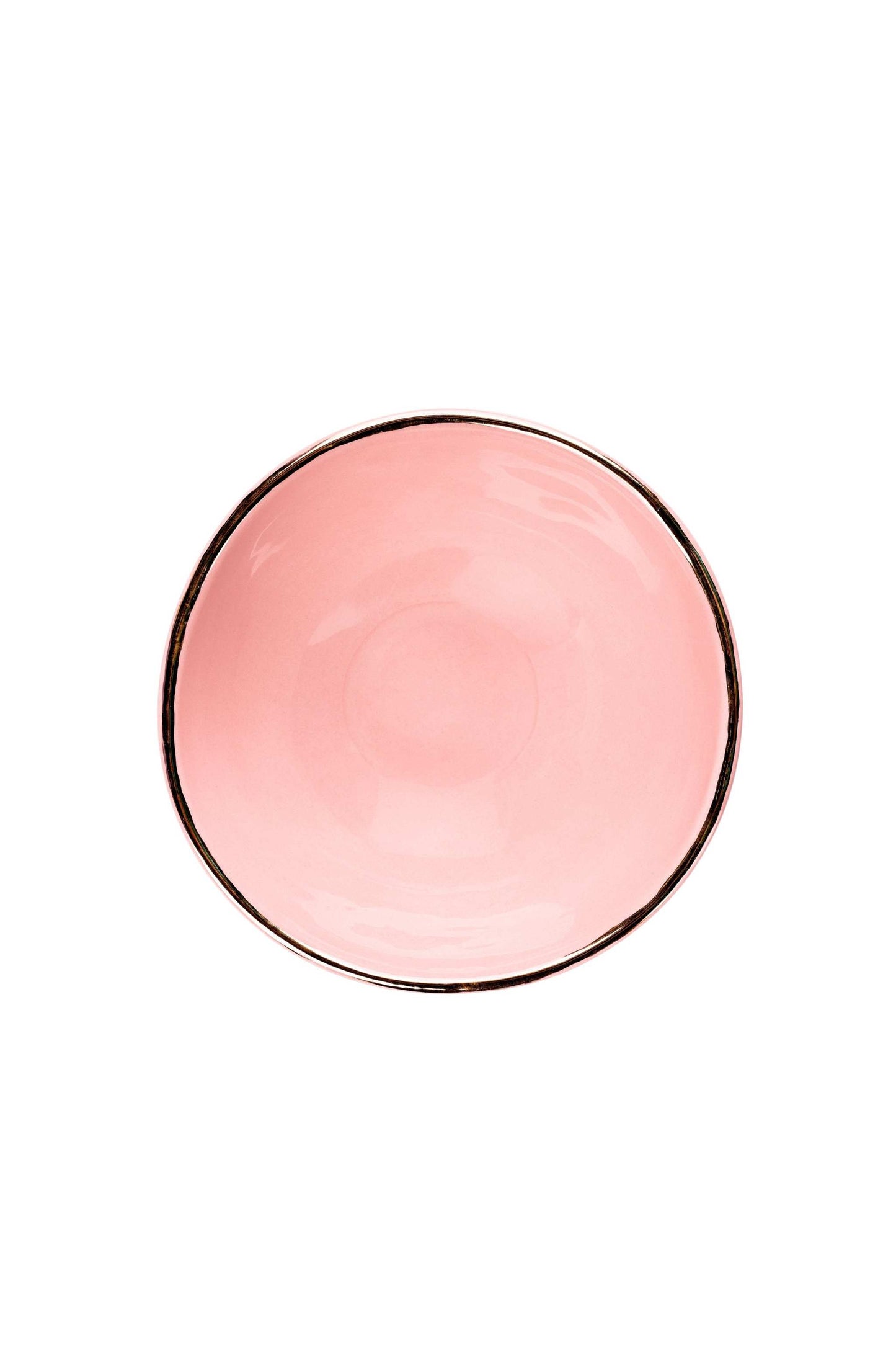 Powder Pink w/ Gold Rim - Porcelain Bowl