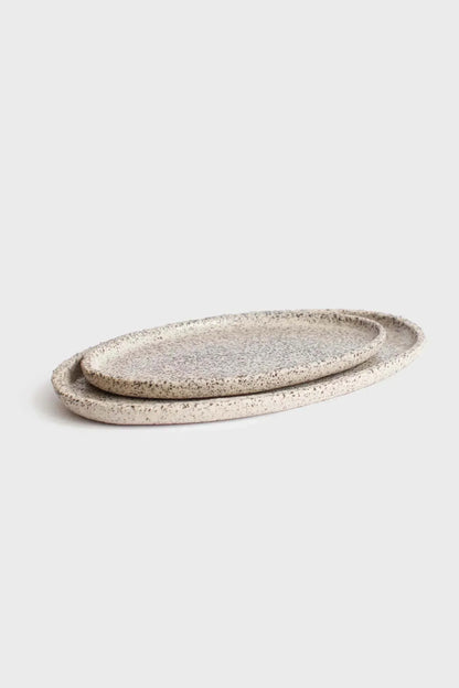 Oats - Stoneware Oval Large Serving Platter