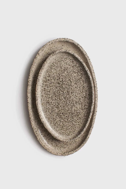 Oats - Stoneware Oval Large Serving Platter