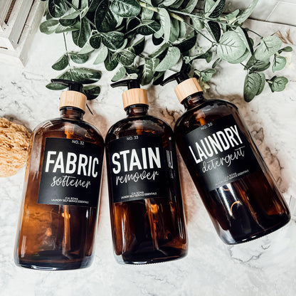 32 Oz Amber Glass Reusable Dispenser Bottle
