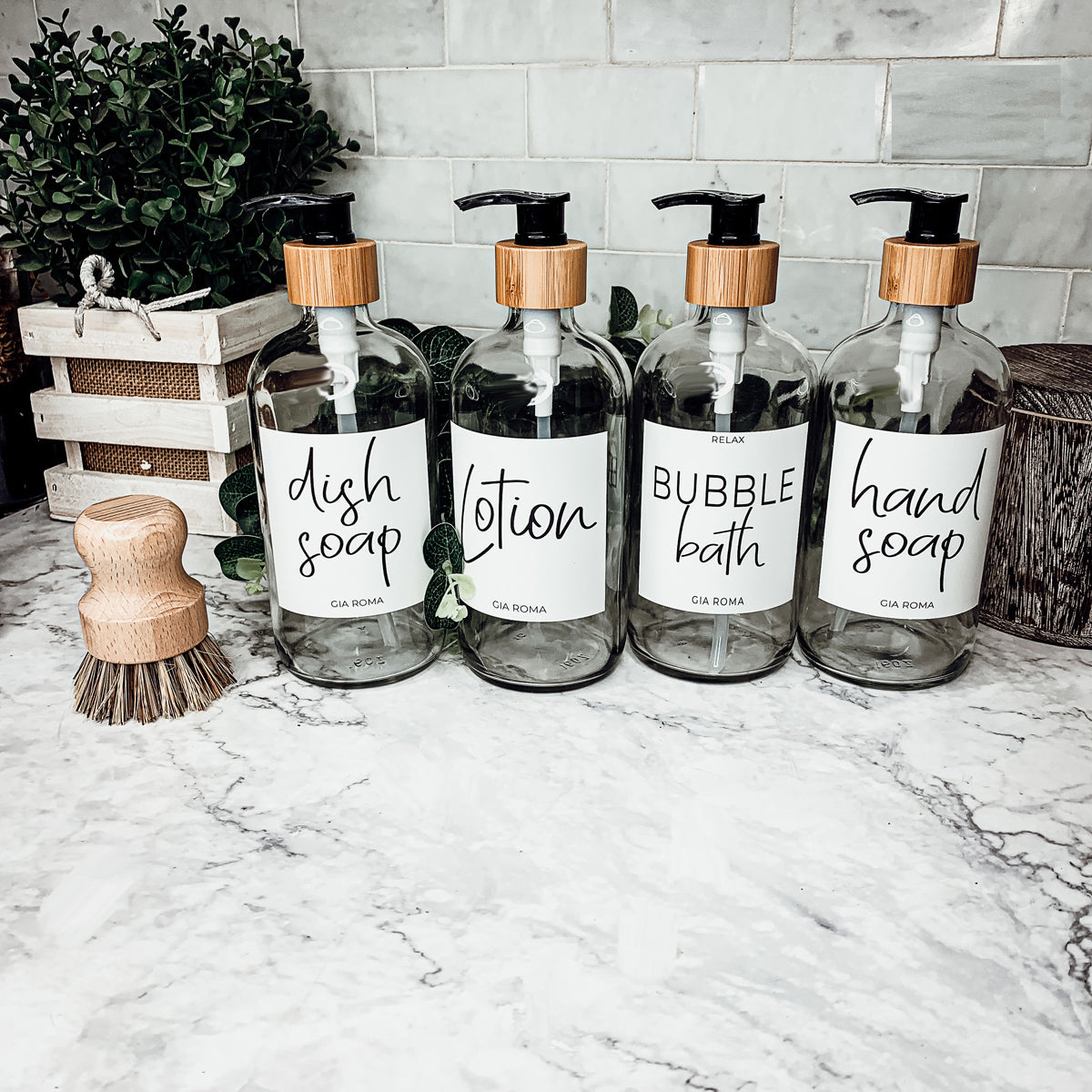 16oz Clear Glass Boston Round Bottle