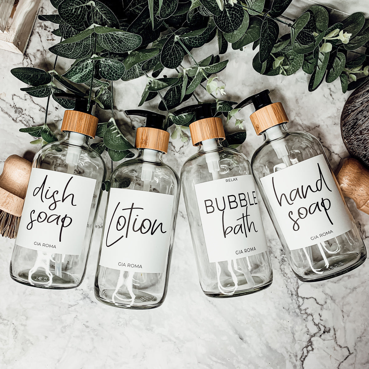 16oz Clear Glass Boston Round Bottle