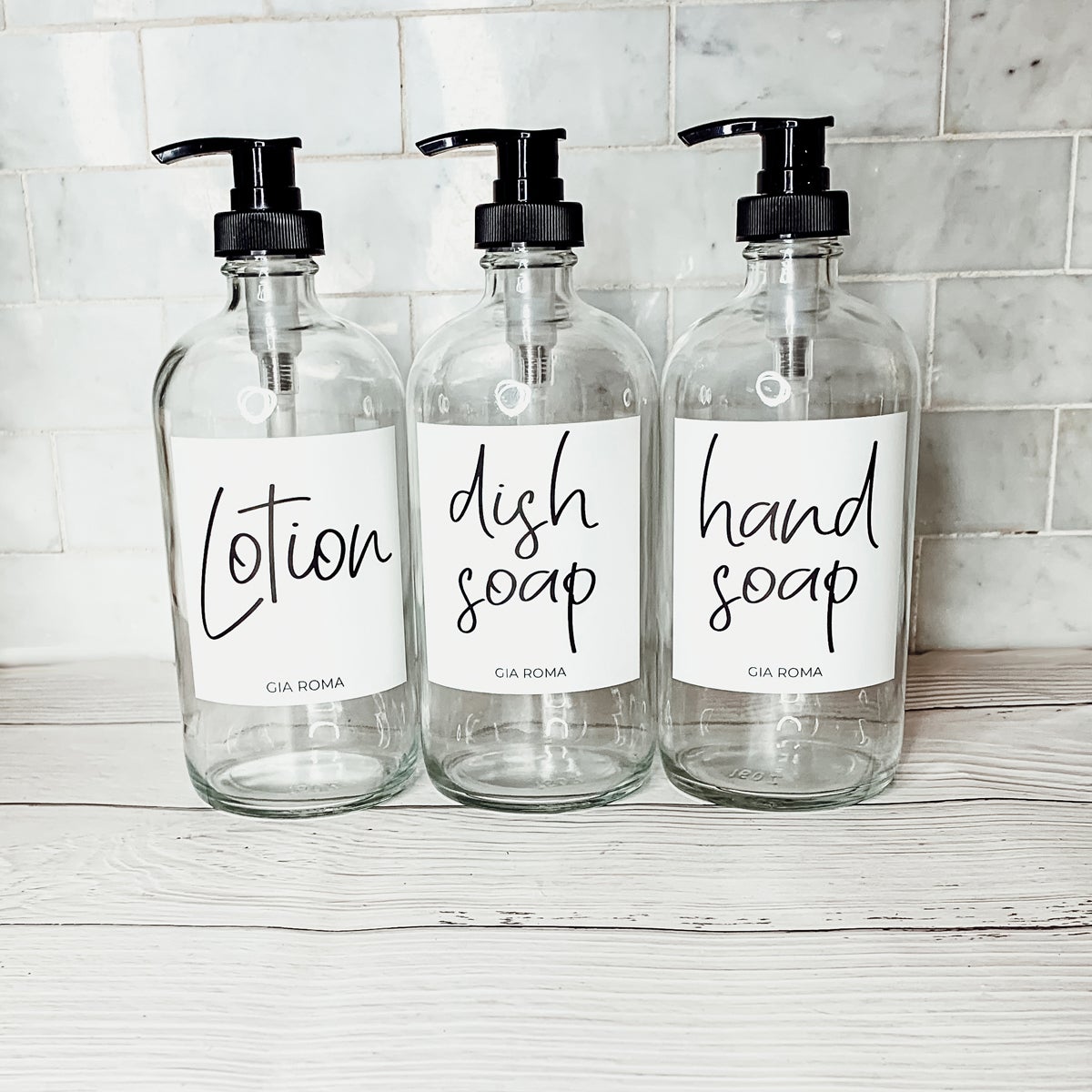 16oz Clear Glass Boston Round Bottle