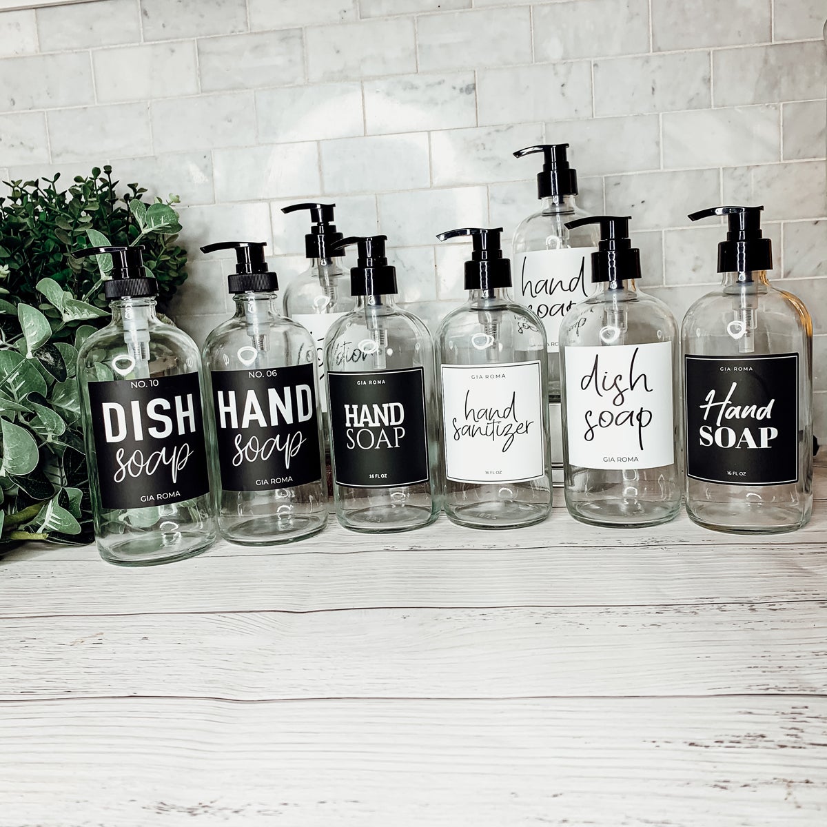 16oz Clear Glass Boston Round Bottle