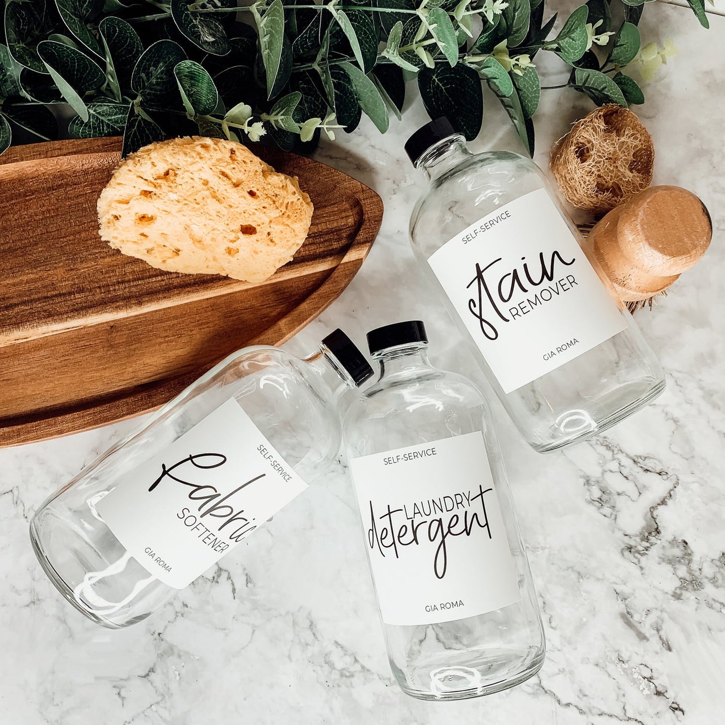 16oz Clear Glass Boston Round Bottle