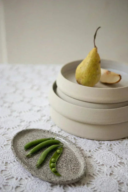 Oats - Stoneware Oval Large Serving Platter