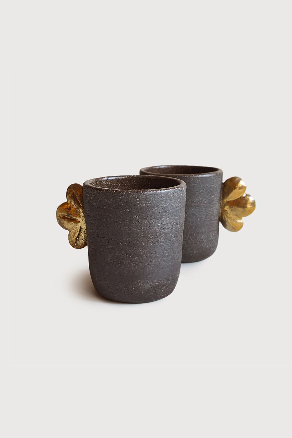 Pumpernickel w/ Gold Leaf - Stoneware Coffee Cup