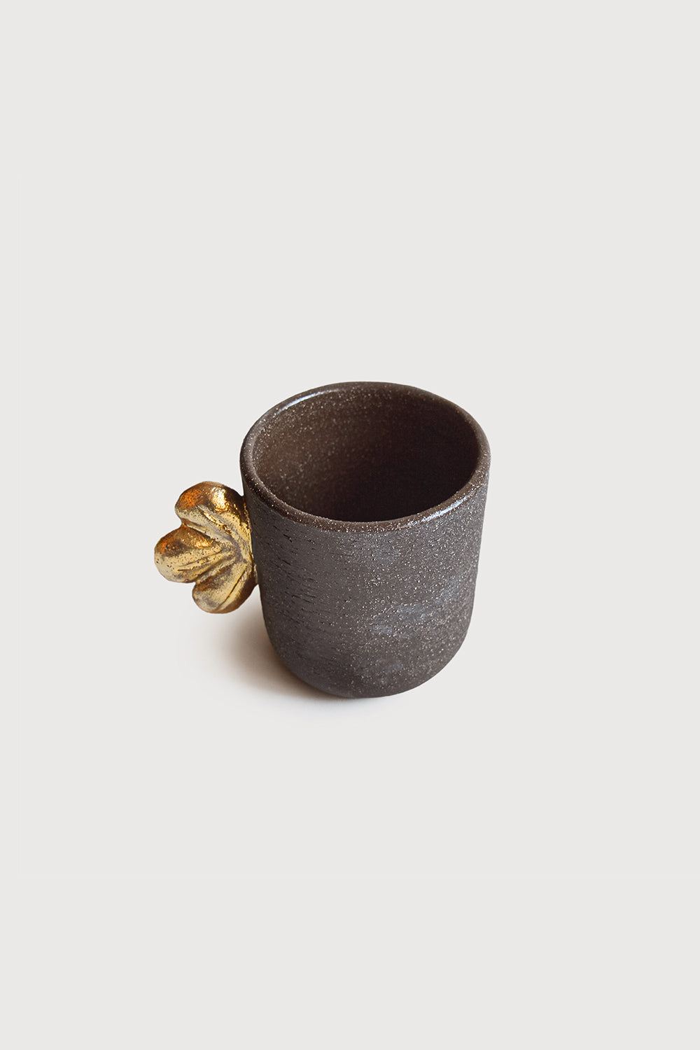 Pumpernickel w/ Gold Leaf - Stoneware Coffee Cup