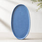 Forget-me-not Blue -  Porcelain Oval Serving Platter.