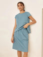 VEDA Blend Cap Sleeve Top & Pencil Skirt Set
