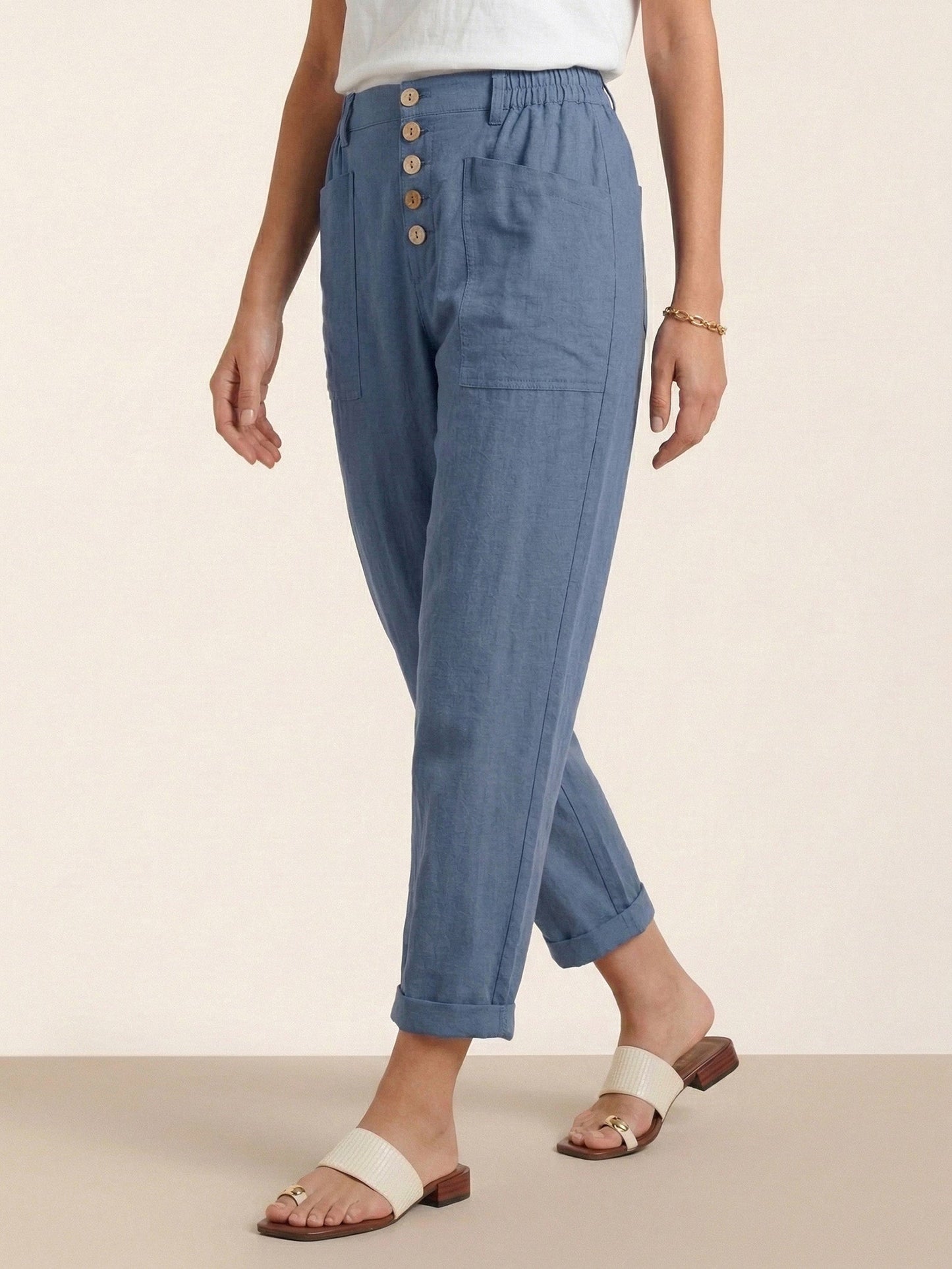 HEIDI Simple Button Fly Trousers