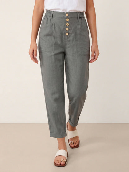 HEIDI Simple Button Fly Trousers