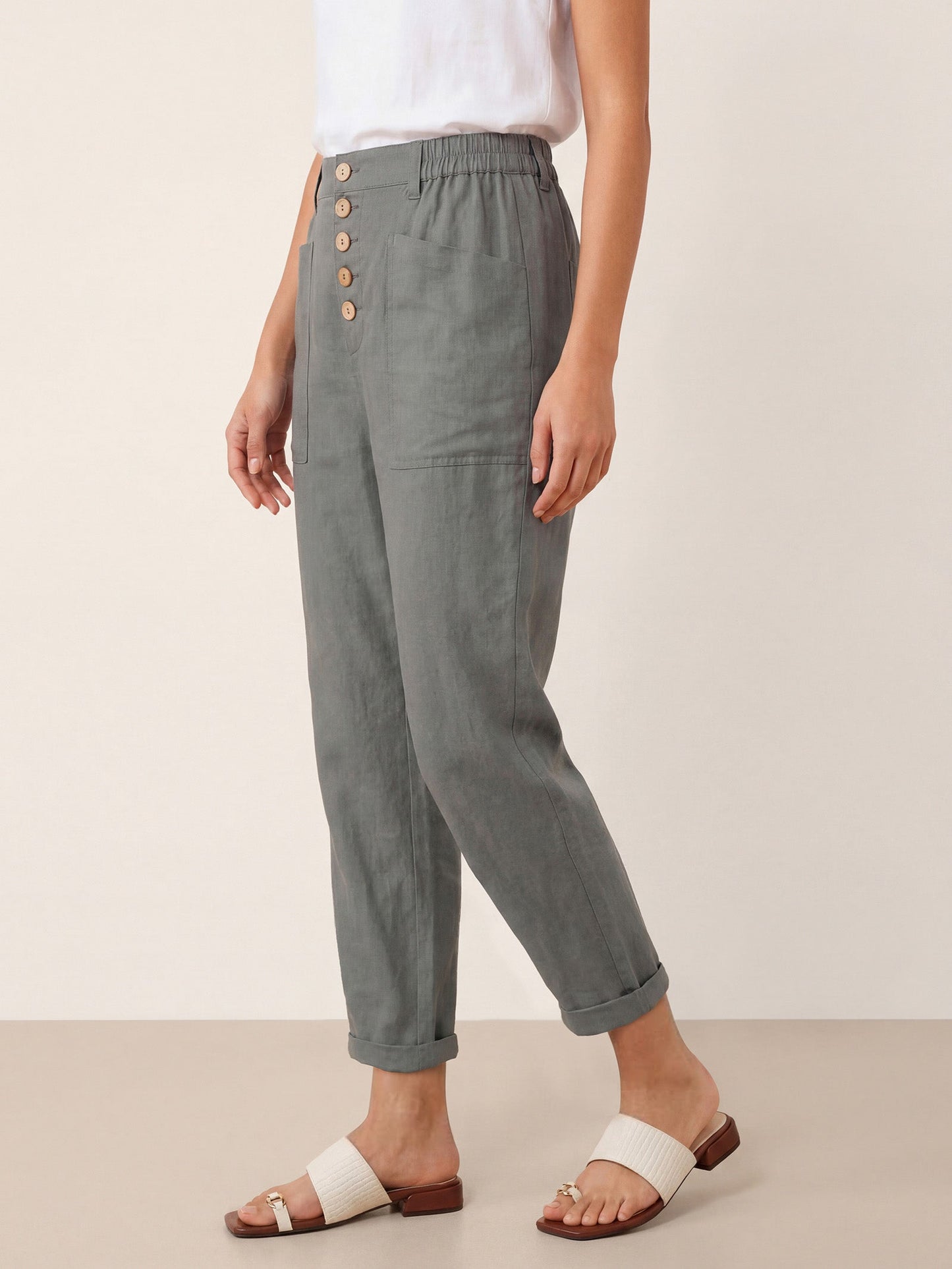 HEIDI Simple Button Fly Trousers