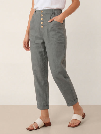 HEIDI Simple Button Fly Trousers