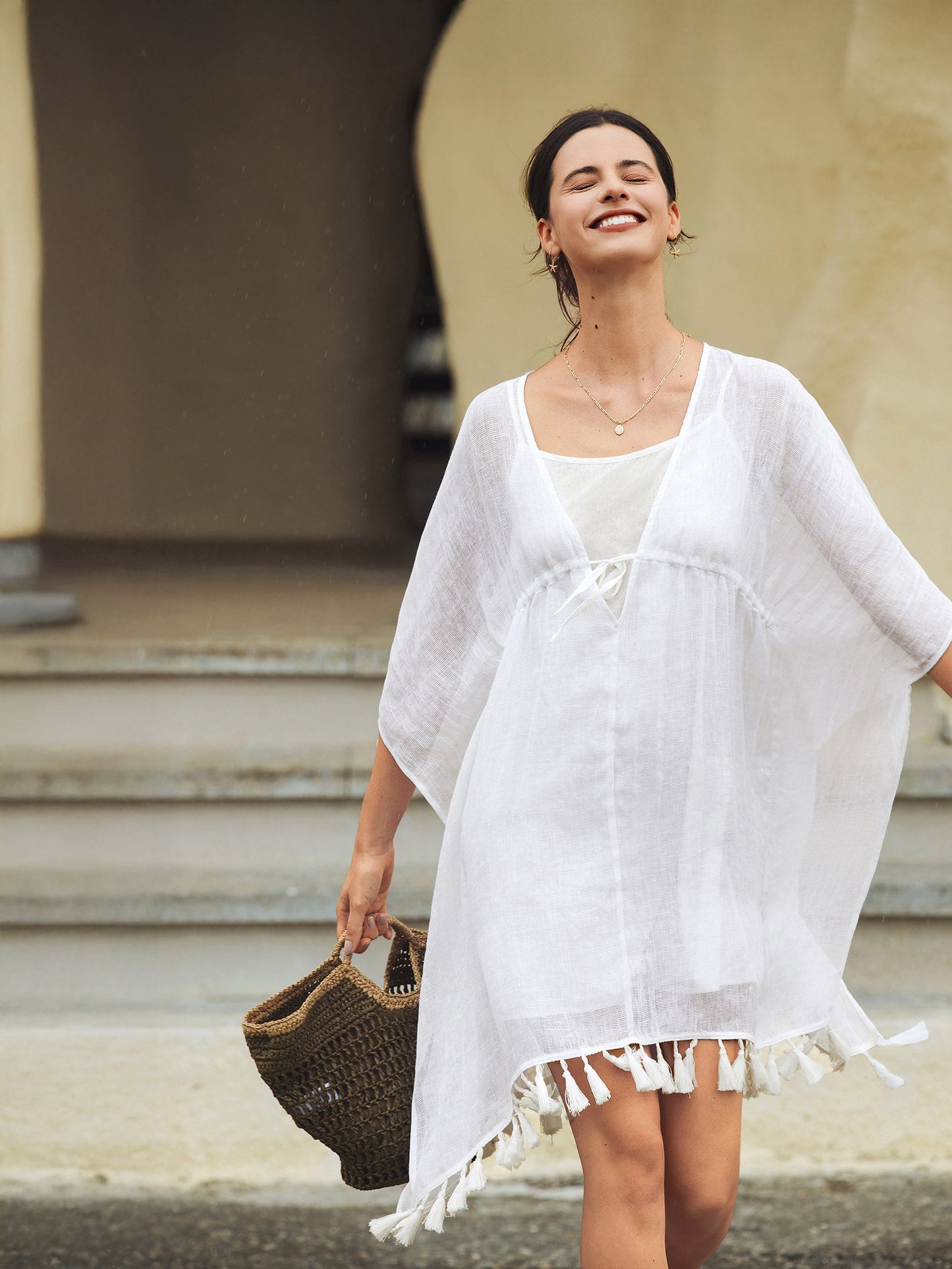 CASS V-Neck Cover-Up & Slip Dress Set