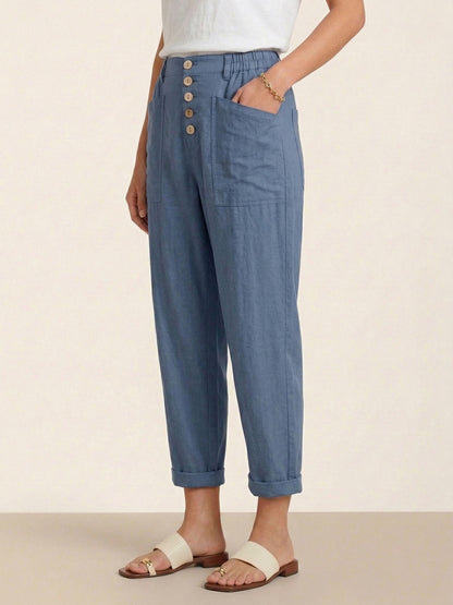 HEIDI Simple Button Fly Trousers
