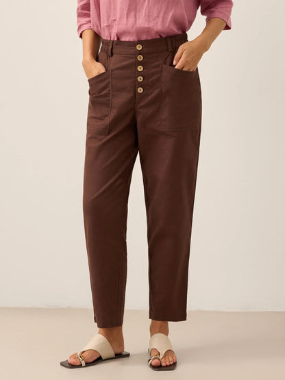 HEIDI Simple Button Fly Trousers