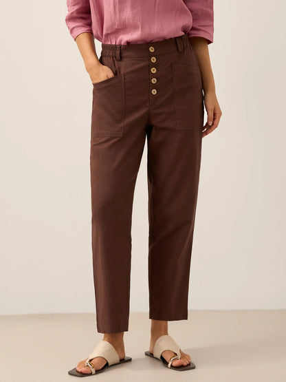 HEIDI Simple Button Fly Trousers
