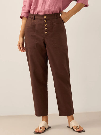 HEIDI Simple Button Fly Trousers