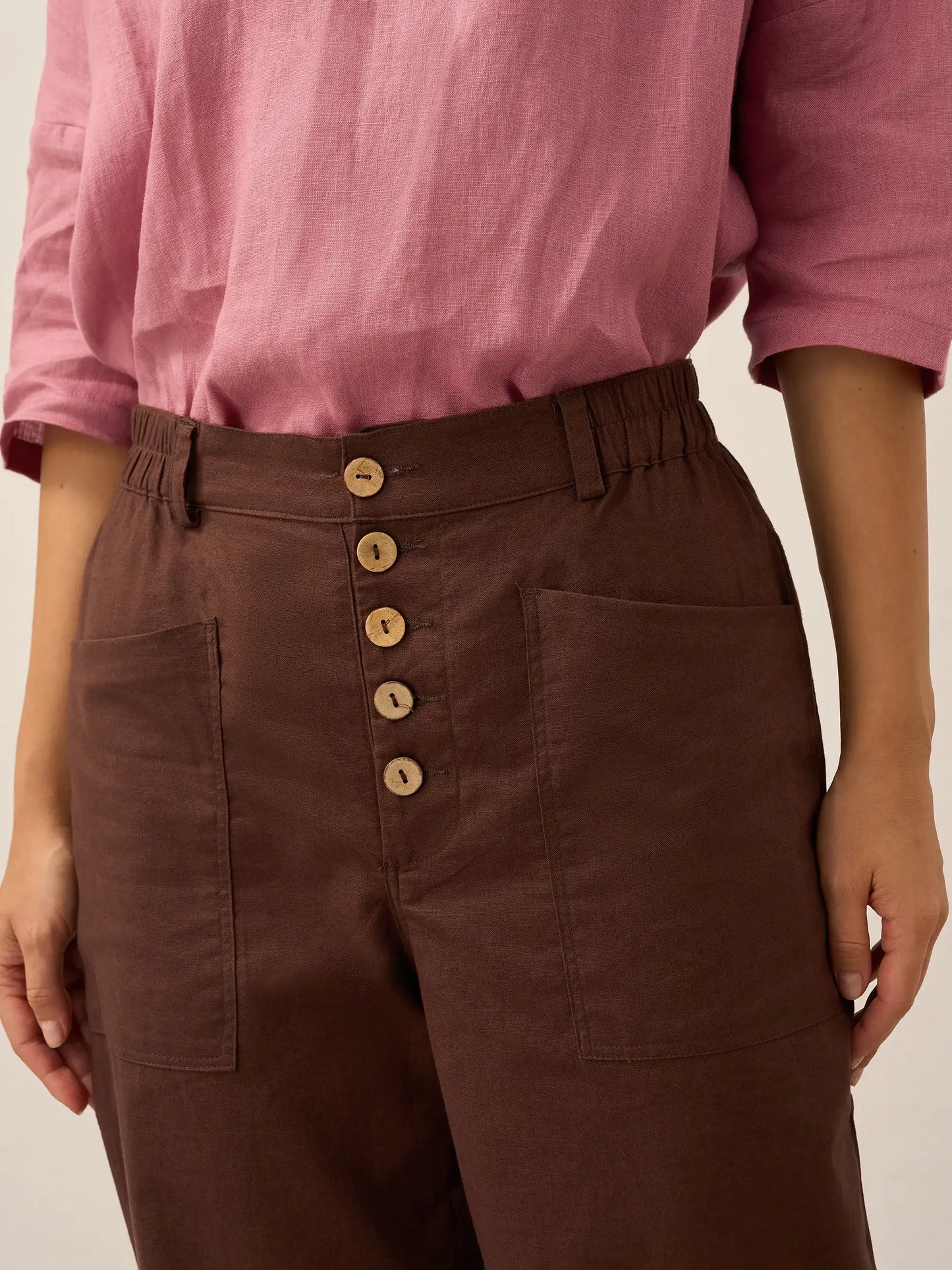 HEIDI Simple Button Fly Trousers