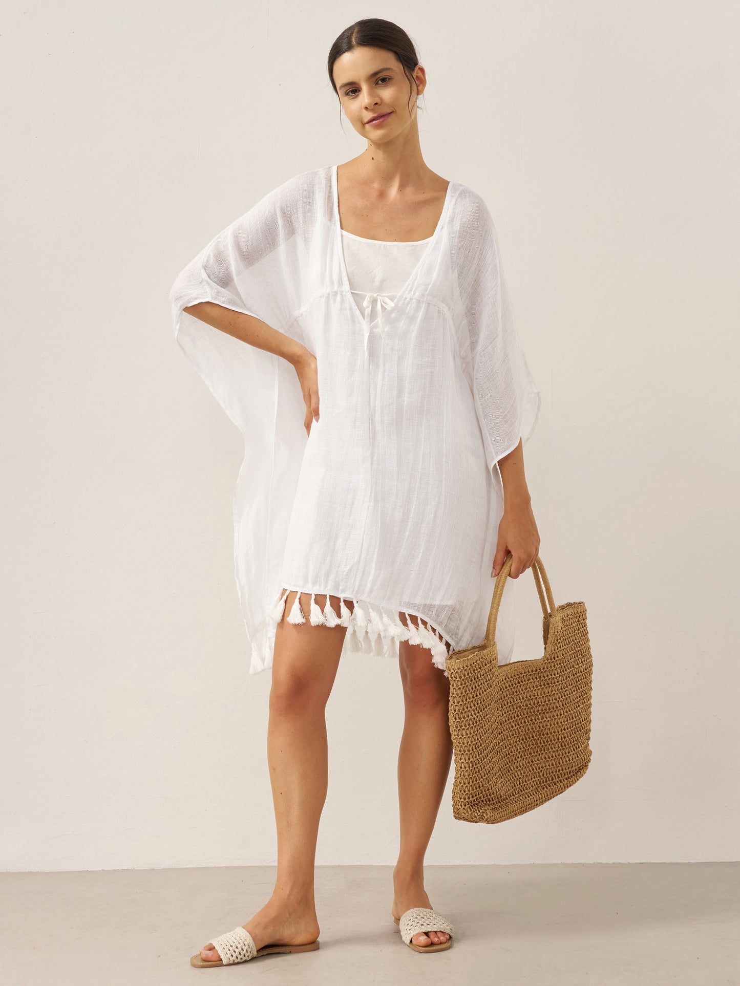 CASS V-Neck Cover-Up & Slip Dress Set