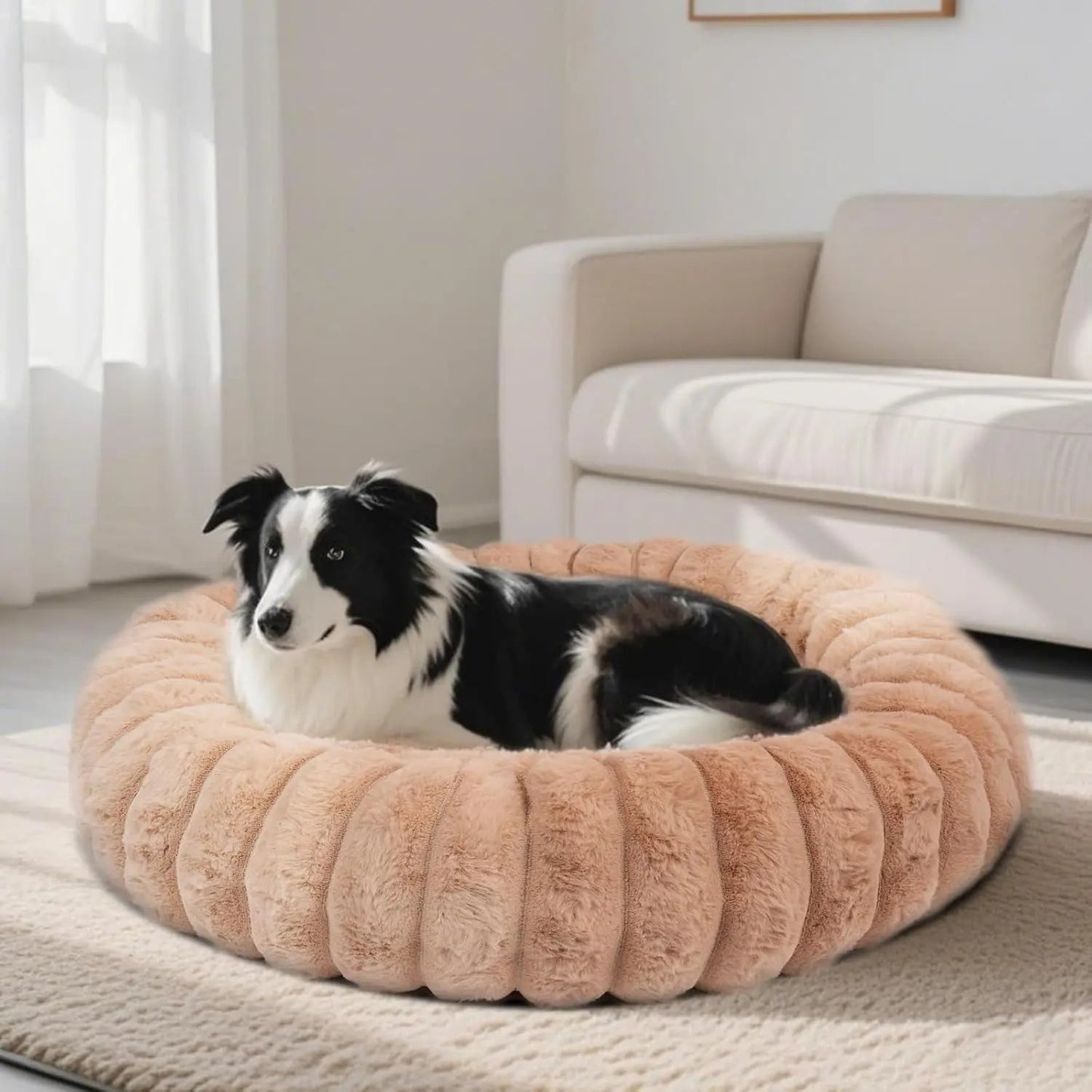 Luxury Faux Fur Donut Pet Bed