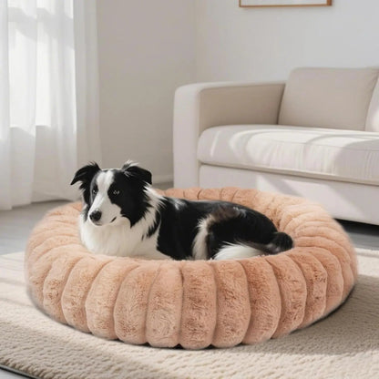 Luxury Faux Fur Donut Pet Bed