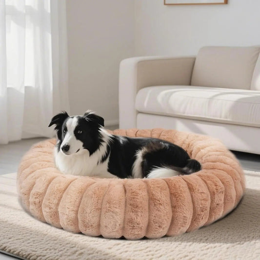 Luxury Faux Fur Donut Pet Bed
