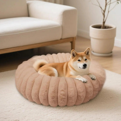 Luxury Faux Fur Donut Pet Bed