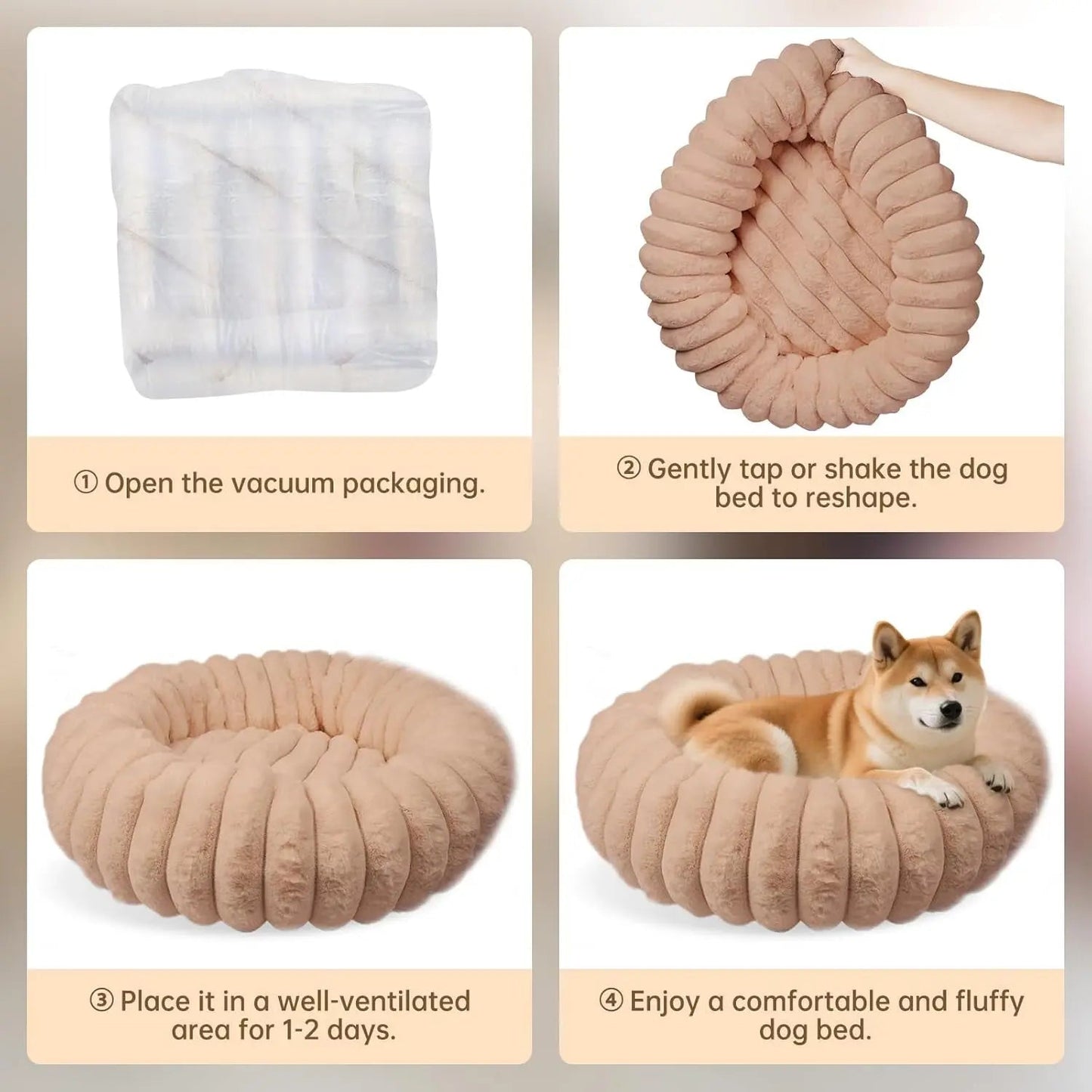 Luxury Faux Fur Donut Pet Bed