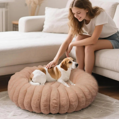Luxury Faux Fur Donut Pet Bed