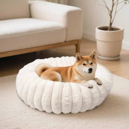 Luxury Faux Fur Donut Pet Bed