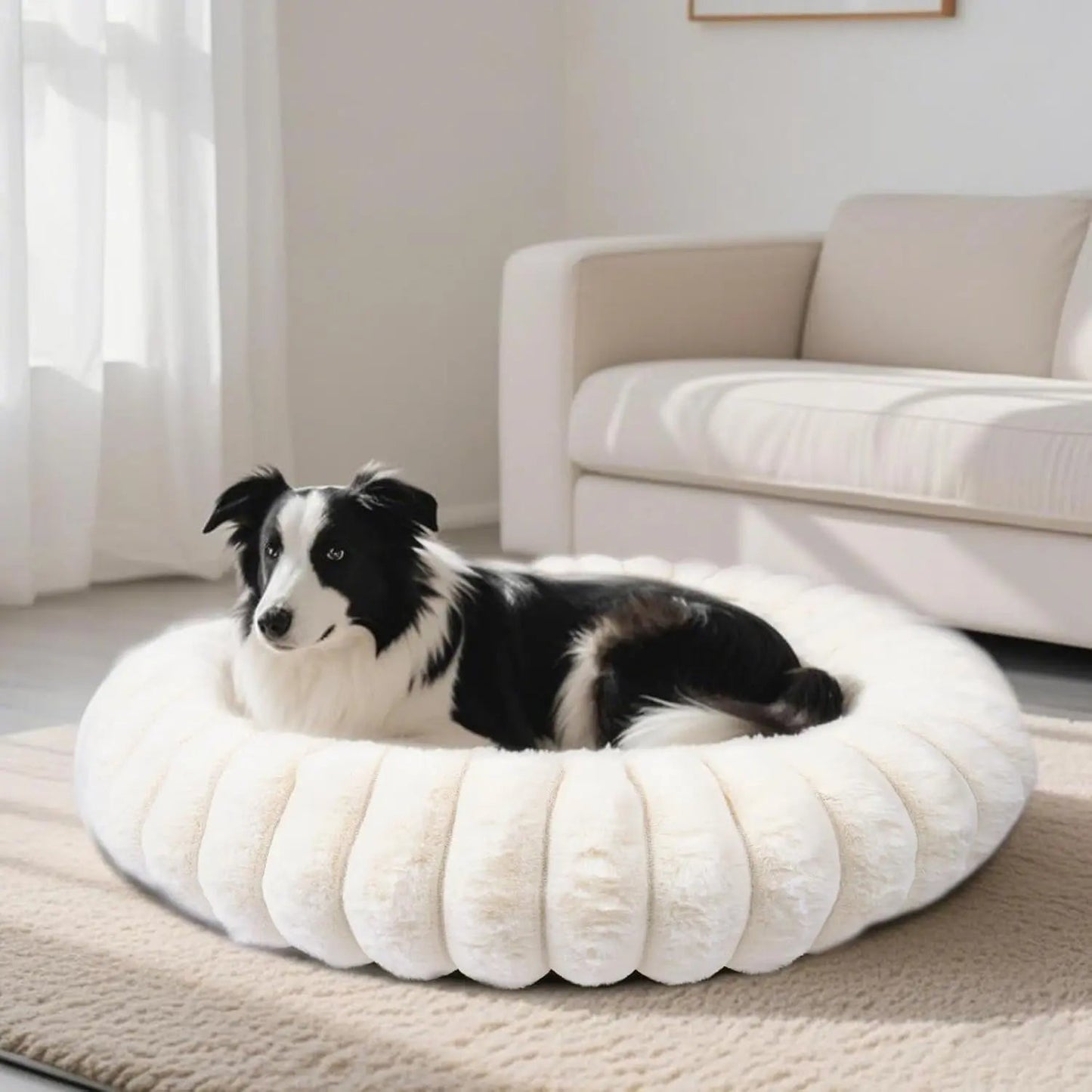 Luxury Faux Fur Donut Pet Bed