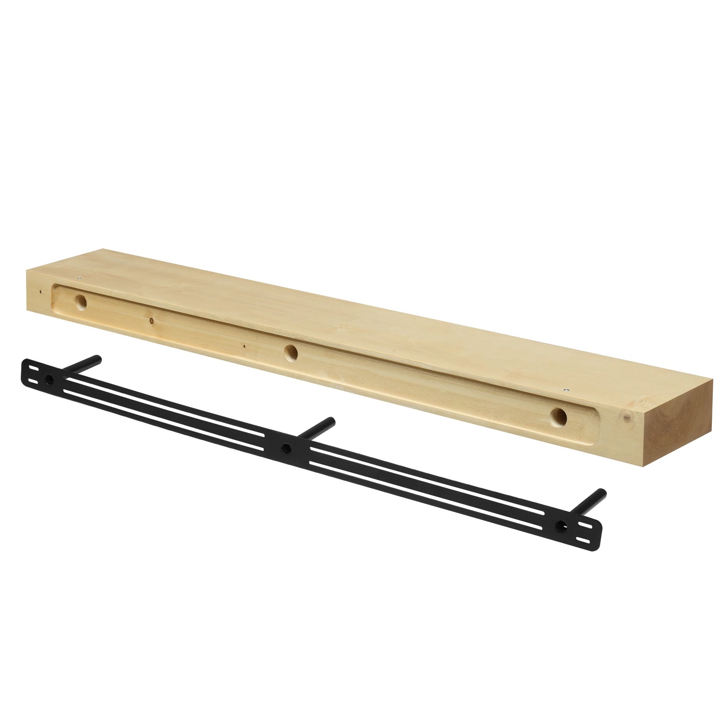 Mantel Shelf Smooth Solid Floating Timber Fireplace