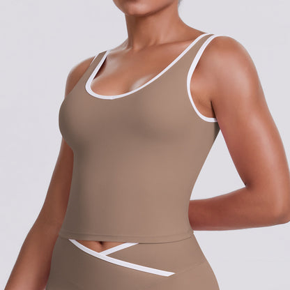 Tight Nude Feel Backless Tennis Top
