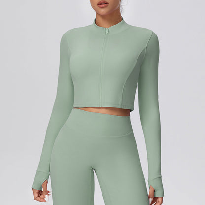 Zipped Running Long Sleeve Quick Dry Jacket