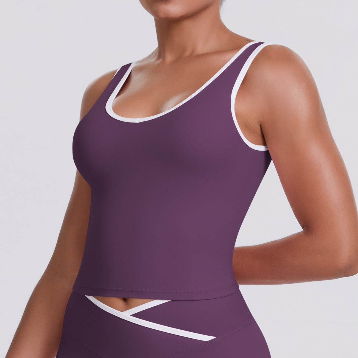 Tight Nude Feel Backless Tennis Top