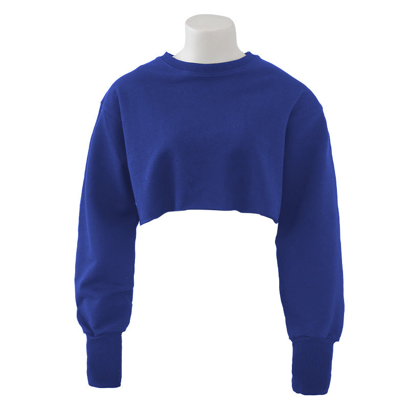 Cropped Fleece Lined Pullover Hoodie