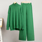 Turtleneck Swater Thickened Knitted Lazy Trouser Suit
