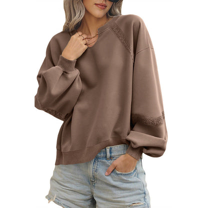 Half Open Collar Long Sleeves Sweater