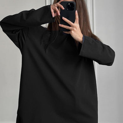 Spring Autumn Cotton Long Sleeved Loose Top